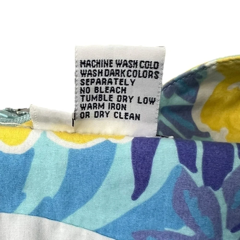 Lilly Pulitzer Yellow and Blue Scoop Neck Sundress